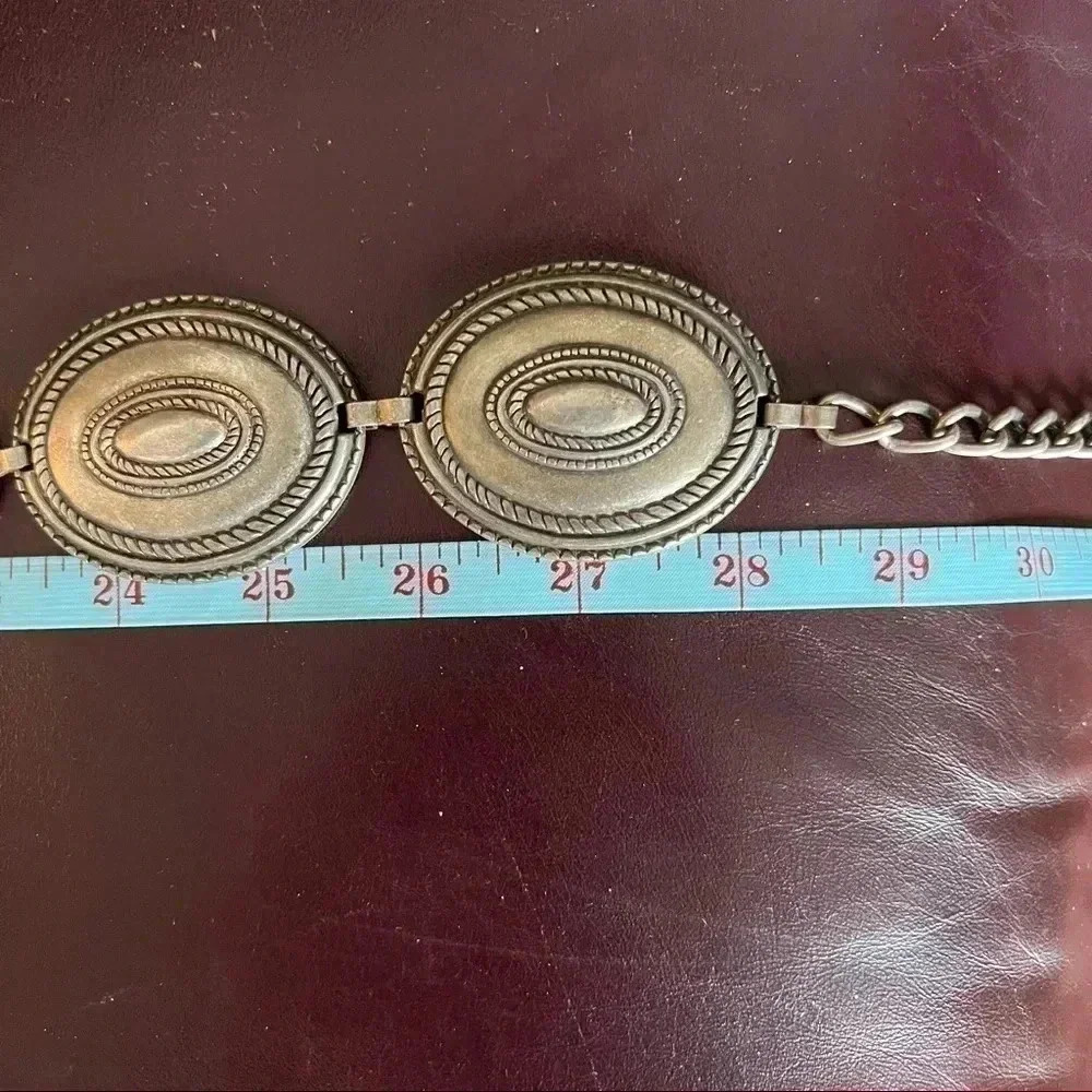 Escada Women’s Concho Chain Link Vintage Designer Made in Spain Belt Stamped E - Picture 12 of 14